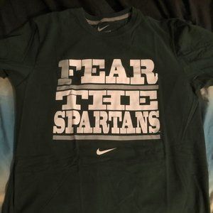 Green MSU Fear The Spartans shirt